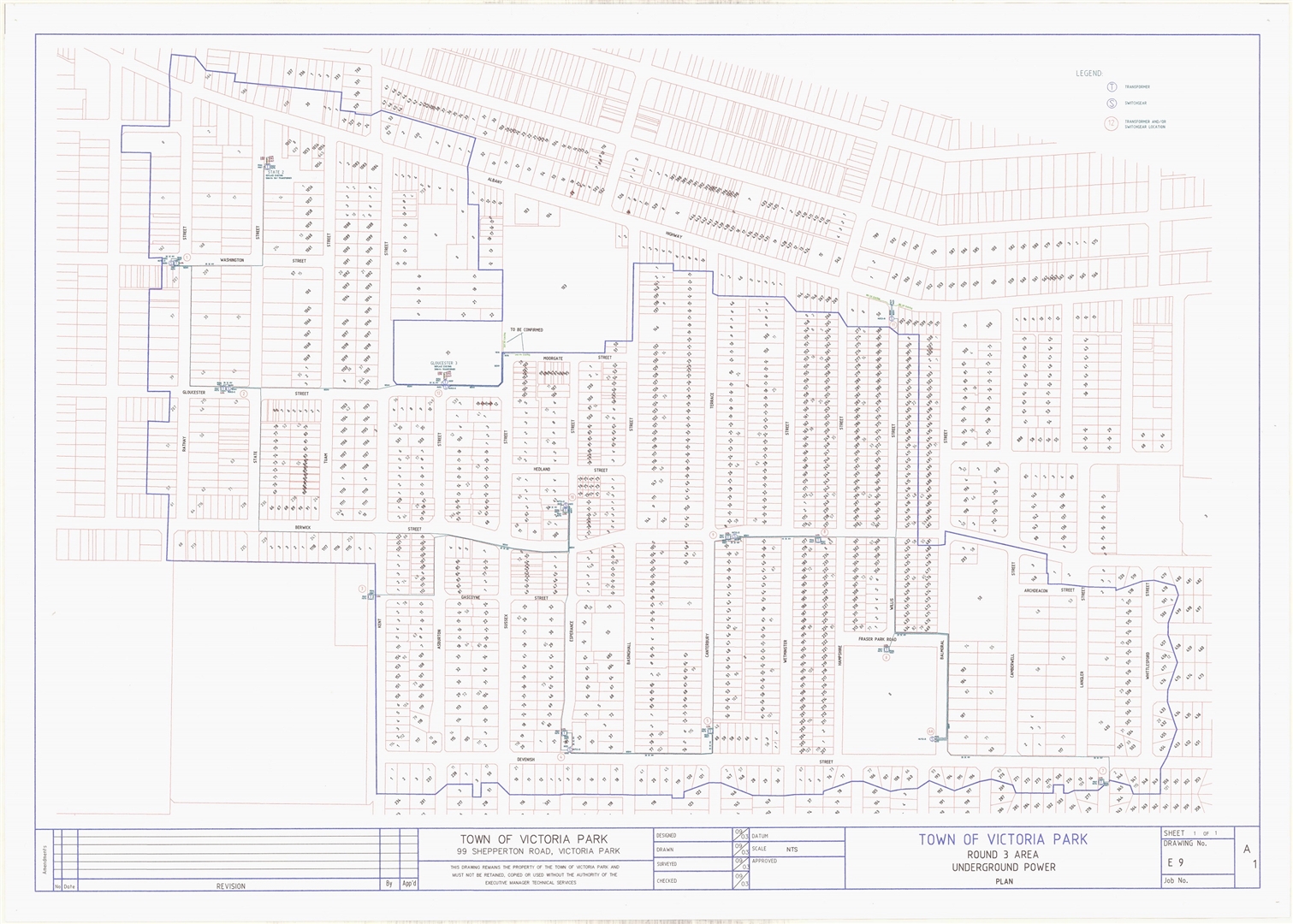 Town of Victoria Park - Round 3 Area Underground Power Plan Image