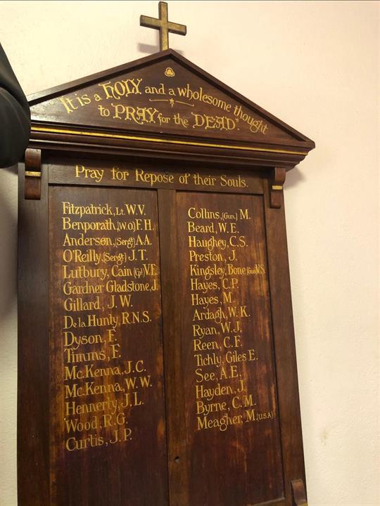 World War I Honour Board, St Joachim’s Catholic Church, Shepparton Road, Victoria Park, WA