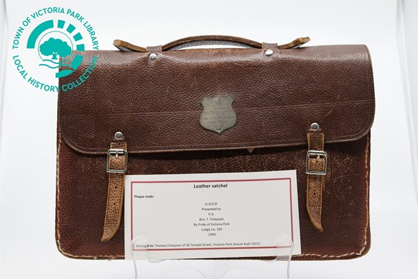 Image Front of Mr T. Finlayson's satchel