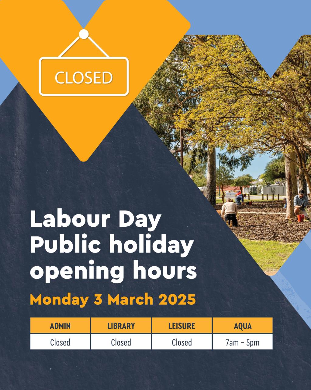 Public holiday closure