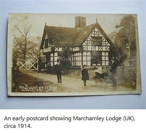 Postcard showing the Marchamley Lodge Image