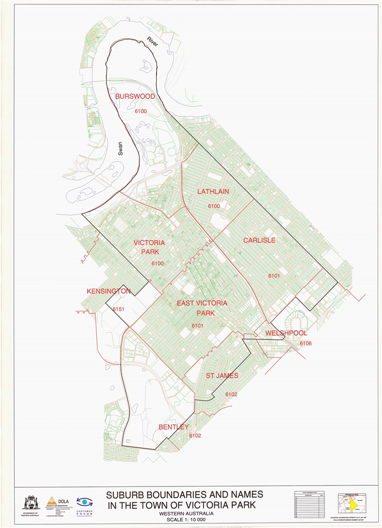 Town of Victoria Park - Suburb Boundaries and Names Image