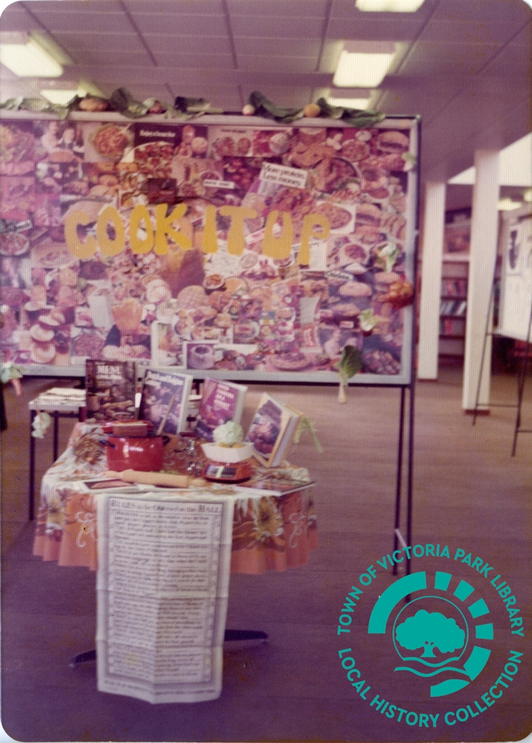PH00039-09 Library Display - 'Cook it up' - At Victoria Park Library (Mint Street), c. 1973-1975 Image