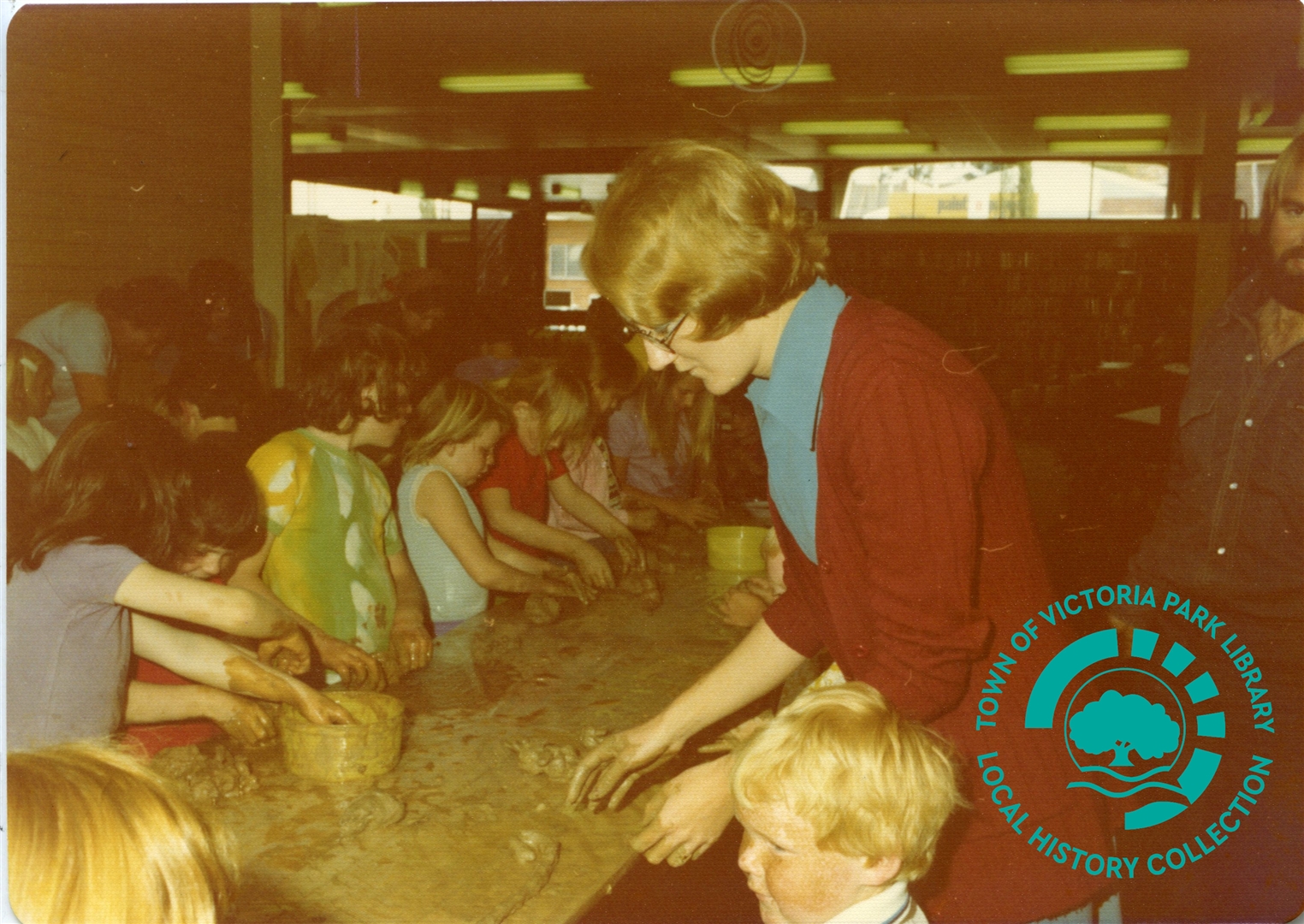 PH00039-15 Children's activity modelling clay Victoria Park Carlisle Library (Mint Street) Image