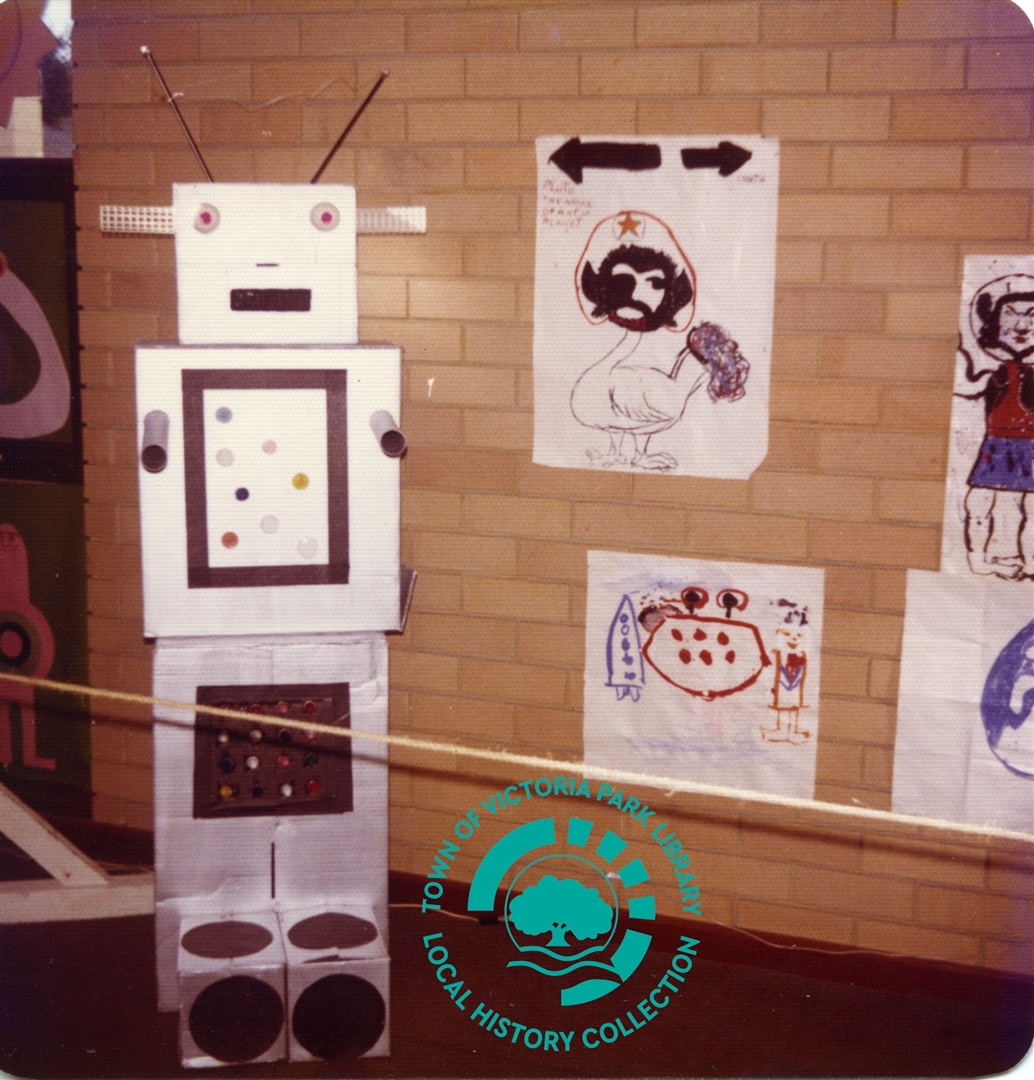 PH00039-41 Library displays - [Journey to Outerspace] - Victoria Park Carlisle Library (Mint Street), c. 1973-1975 Image