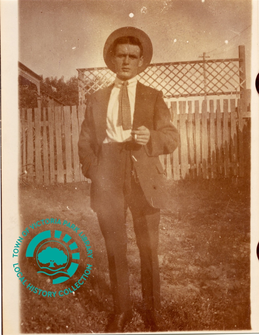 PH00050-04 Informal portrait of Martin John Healy in a house yard circa 1911-1915 Image