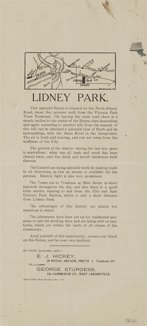 Lidney Park / Hickey, Edwin J., 1914 [back] Image
